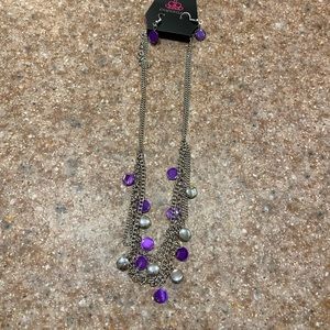 Paparazzi necklace and earrings